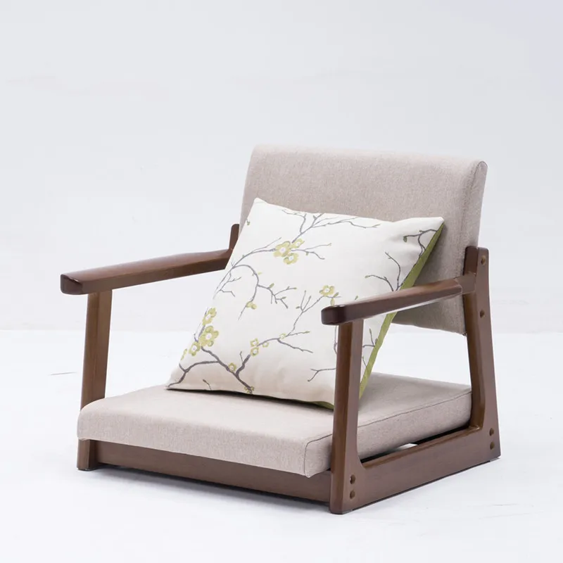 

Tatami Chair Japanese legless Armchair Low Chair On Solid Wood Computer Floating Window Bed Chairs For Bedroom