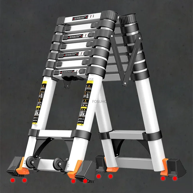 

2023 Новая современная ступенчатая лестница из алюминиевого сплава для домашней мебели, телескопические лестницы, портативные многофункциональные бытовые складные прямые