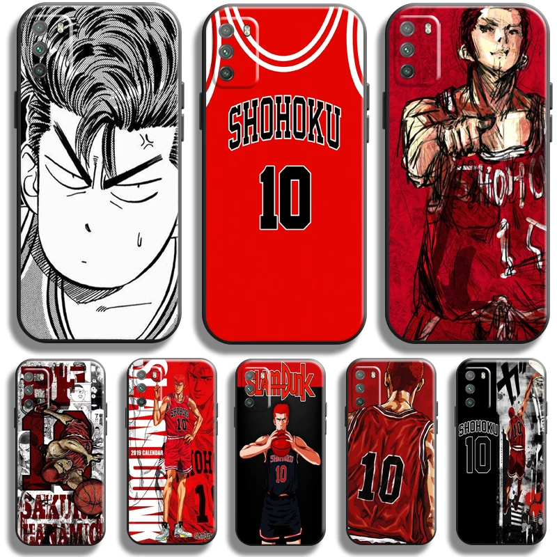 

SLAM DUNK Sakuragi Hanamichi For Xiaomi Poco X3 PRO NFC X3 GT POCO M3 M3 Pro 5G F3 GT Phone Case Liquid Silicon Back Funda