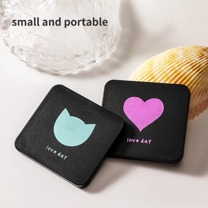 

Двухстороннее складное зеркало для макияжа, компактное квадратное портативное компактное косметическое зеркало на 2 лица, карманное зерка...