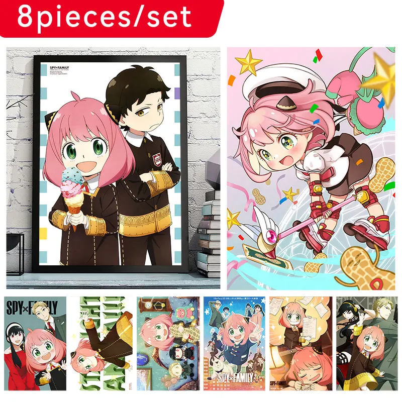 Популярные плакаты Анимационный шпион × Семейная красота Детская комната декорации Аня Фальшиватель комиксы Плакат Дом декоративные аксессуары Стены