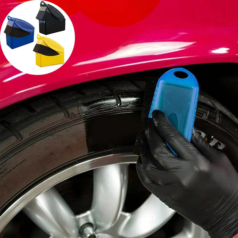 Car Polishing Cleaning Sponge Tool Wheel Brush Washing Car Wheel Waxing Detail Brushes With Cover Auto Cleaning Accessories