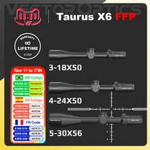 Vector Optics Taurus 3-18x50/4-24x50/5-30x56 FFP Tactical Riflescope With Illumination For Long Range Shooting Hunting Fit .338