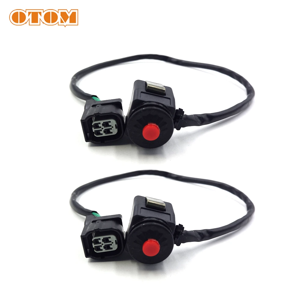 OTOM Motorcycle Flameout Switch Engine Stop Short Circuit Button 425mm Wire 35130-KRN-A81 For HONDA CRF250R CRF450R Dirt Bikes |