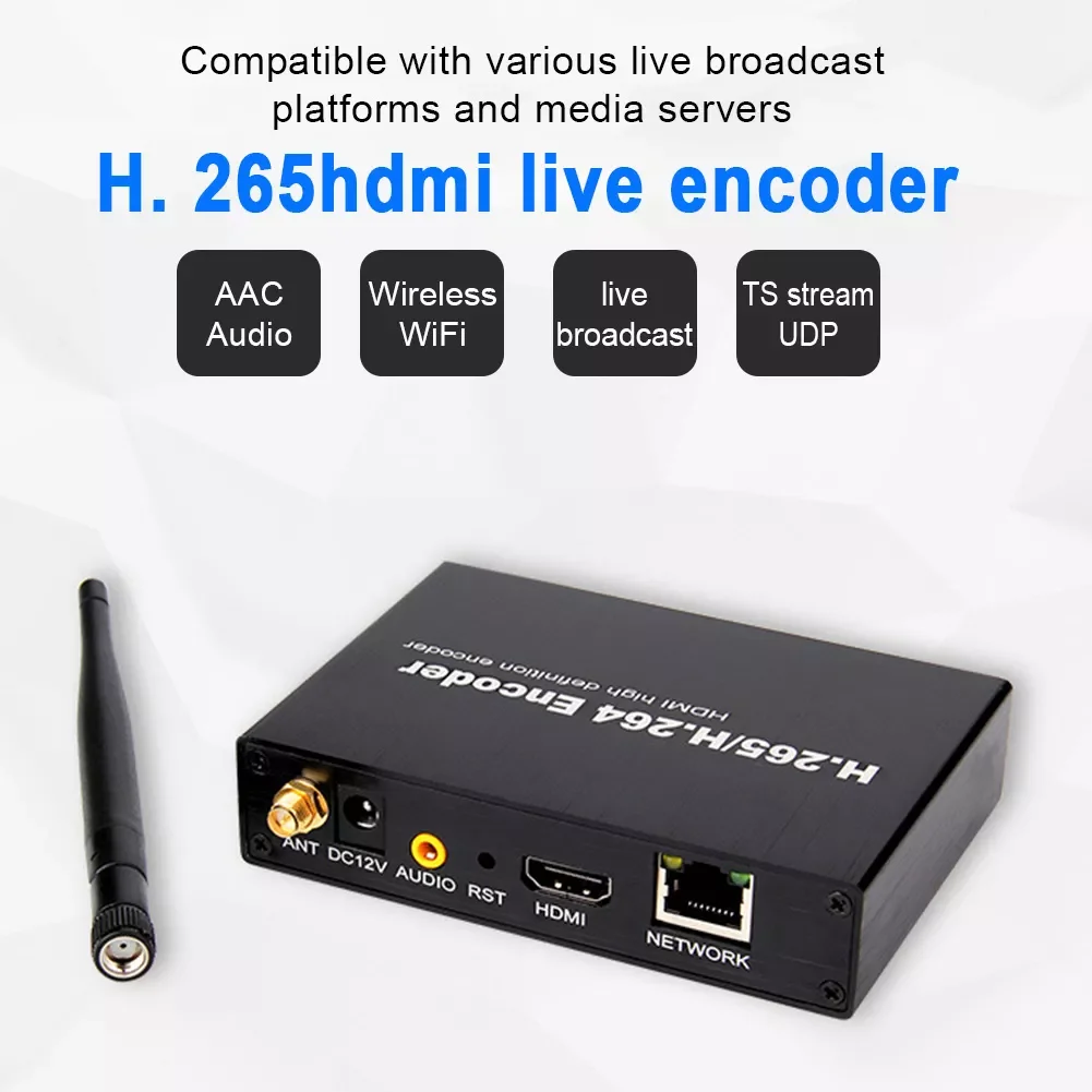 

H.265 1080P HD Iptvs Video Encoder Game Broadcast For Live Streaming Audio WIFI Home Multifunction Portable Universal Office