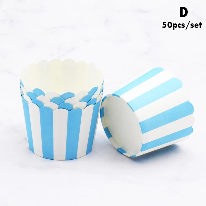

50Pcs Muffin Cupcake Paper Cups Cupcake Liner Baking Muffin Box Cup Case Party Tray Cake Decorating Tools Birthday Party Decor