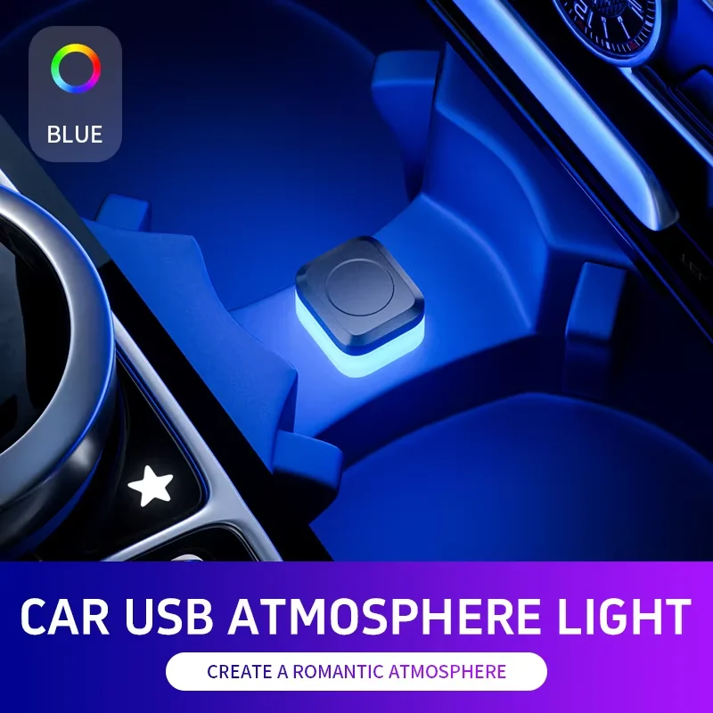 

Универсальная Автомобильная USB LED Лампа-ночник: Атмосферное Освещение, Подключение Plug & Play
