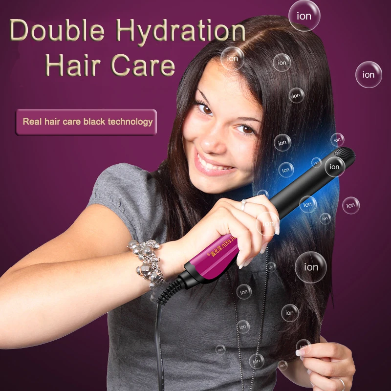 Four-Gear Adjustable Temperature 2in1 Professional Flat Iron Hair Straightener  Fast Warm-up Styling Tool For Wet or Dry Hair