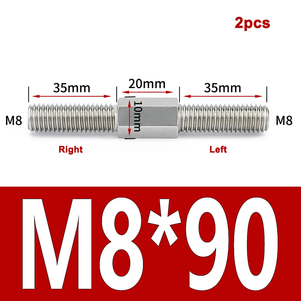 

Двойные шпильки из нержавеющей стали M6 M8 2 шт.