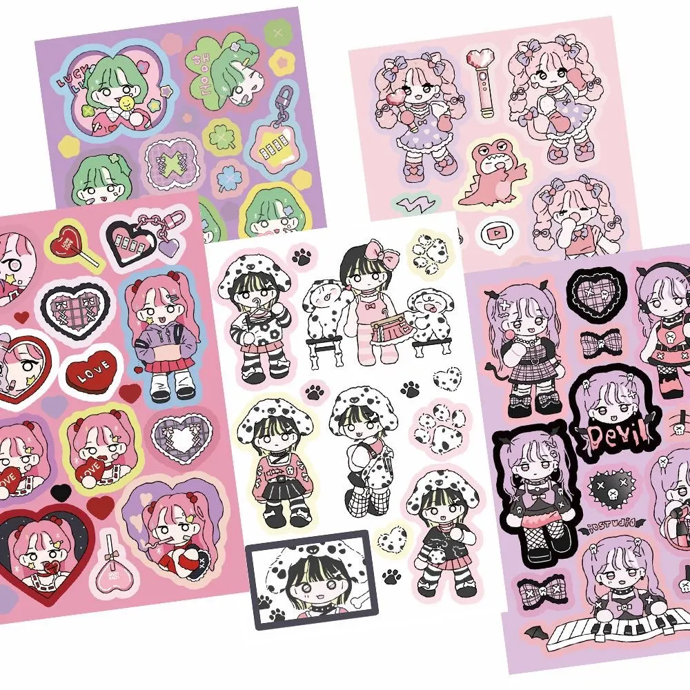 

Корейские мультяшные наклейки Q-версия для девочек