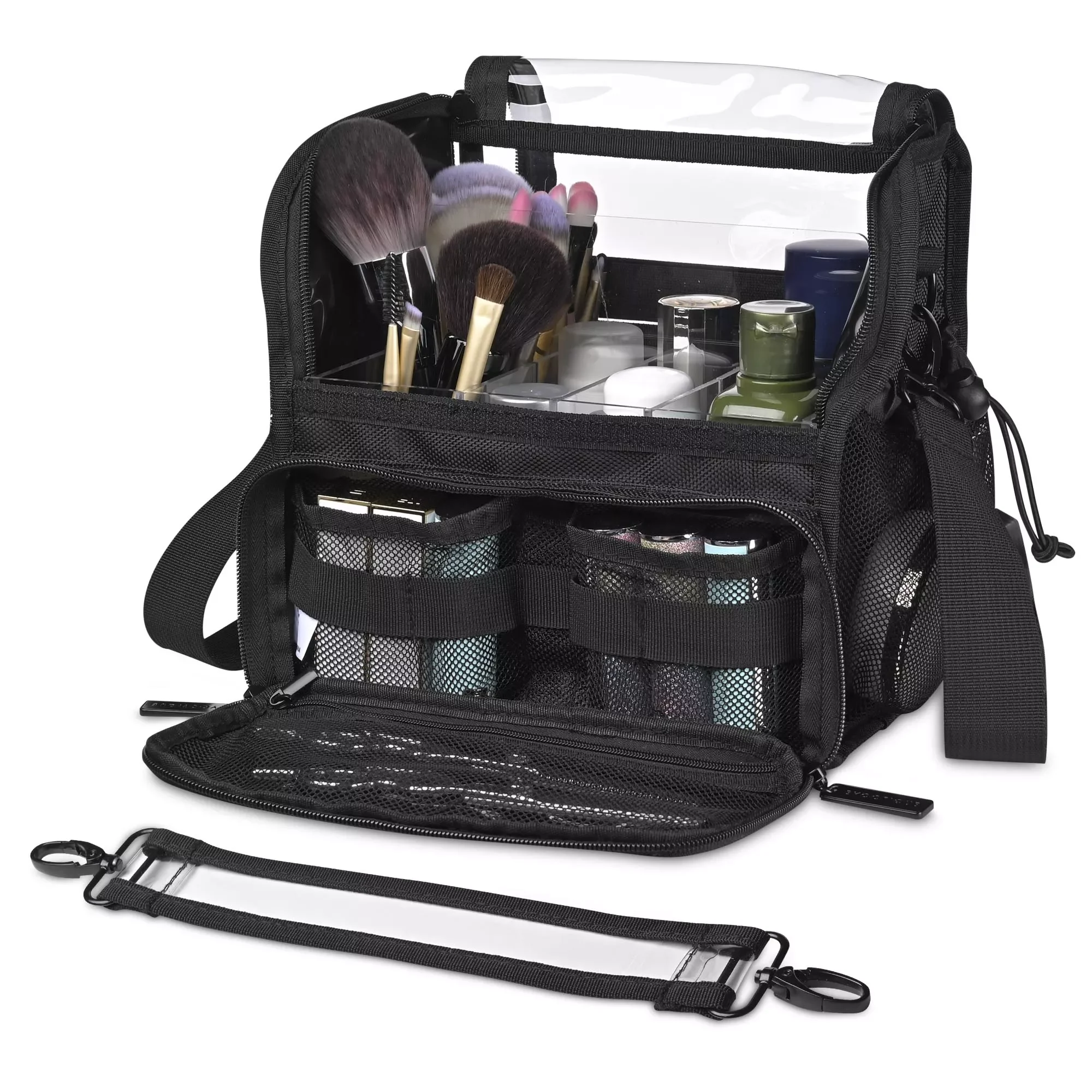 

Byootique Travel Makeup Brush Holder Case Stand-Up Cosmetic Organizer Bag Artist