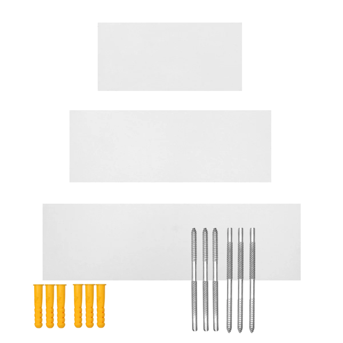 

3pcs Wall Shelf Living Room Hanging Shelf Simple Decorative Storage Rack Bookrack for Home (Punching Style, White)