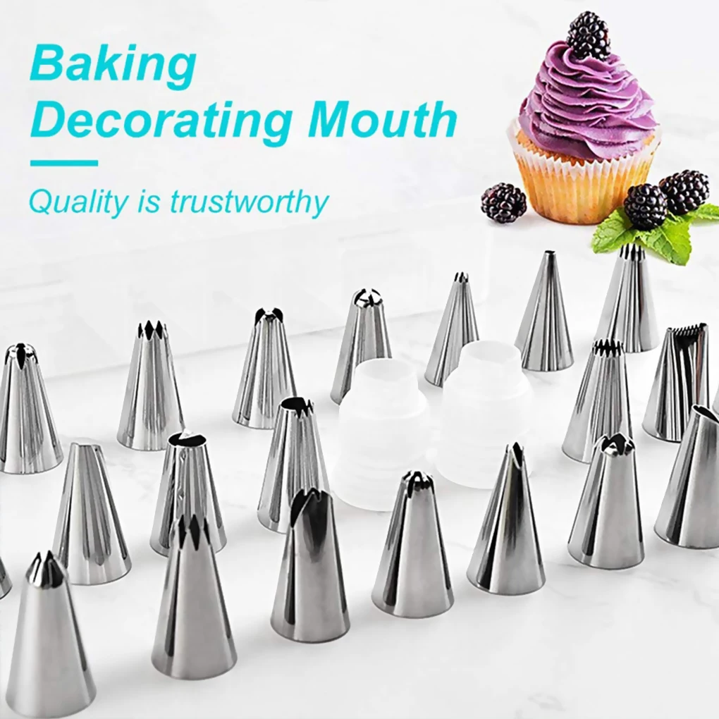 

Pack of 420 Turntable Set Kitchen Baking Nozzle Kit Molds Piping Decorating Tools Reusable Household Dessert Pastry