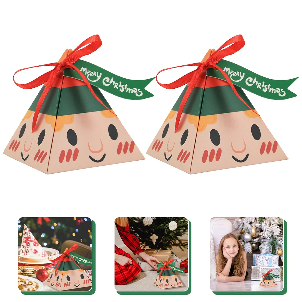

Boxes Christmas Treat Partycandy Gift Box Container Favors Goodies Paper Cookie Favor Containers Bakery Kraftornament Supplies