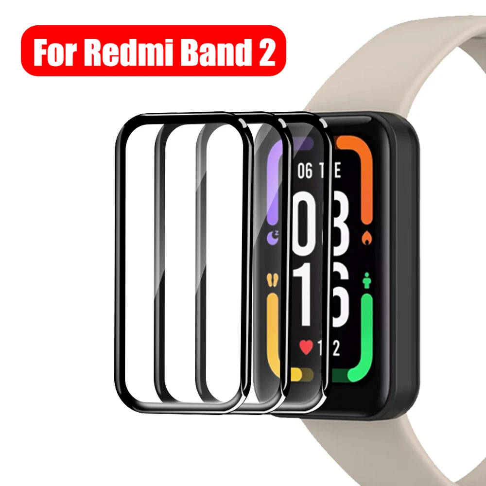 

For Xiaomi Redmi Band 2 Smartband 3D Full Curved Watch Film Accessories Anti Scratch Soft Screen Protector Not Temepered Glass