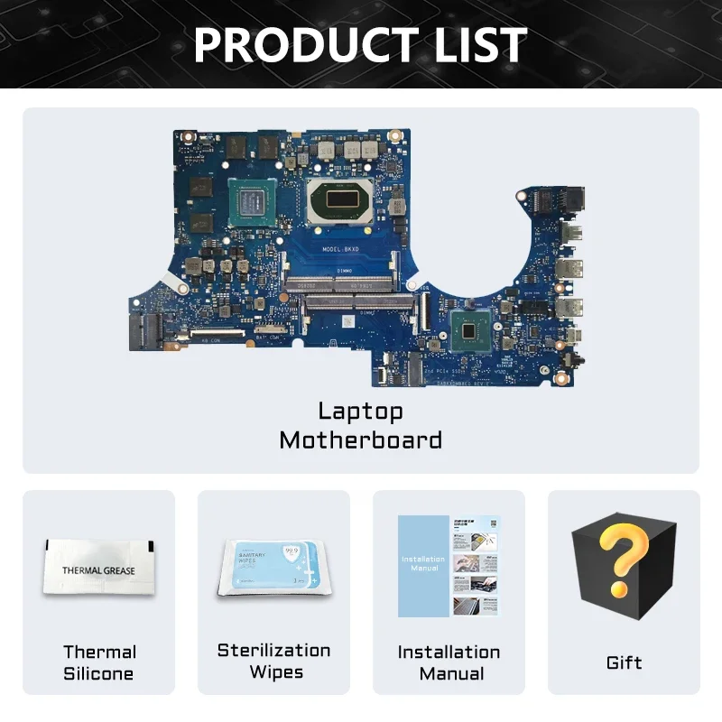 AKEMY FX506L Материнская плата для ноутбука FX506 FX506LH DABKXDMB8E0 DABKXDMB8F0 с I5-10300H I7-10750H GTX1650-V4G 15/17