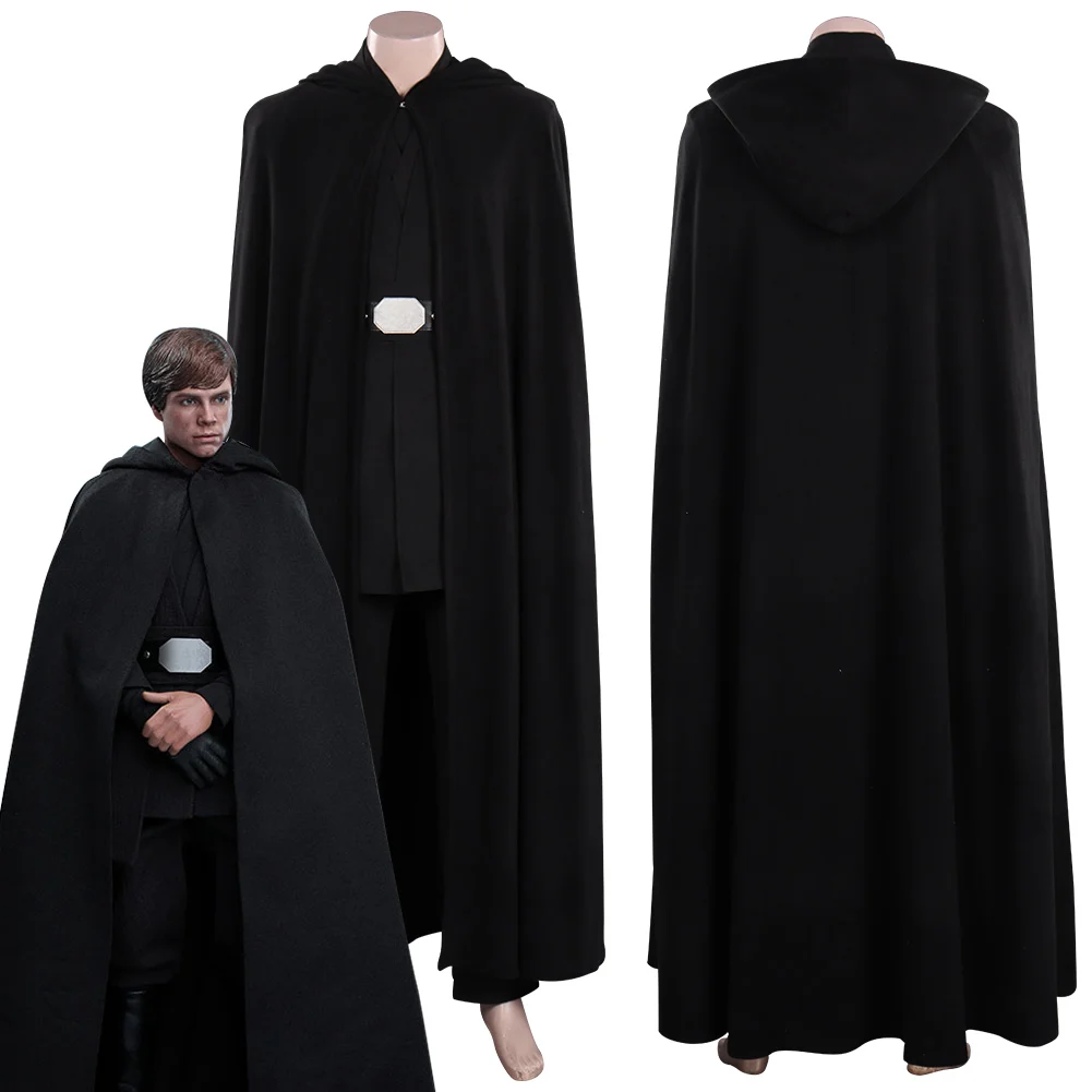 

TV Manda Cos Lorian Luke Skywalker Cosplay Costume Top Pants Cloak Black Uniform Fantasia Halloween Party Man Role Play Clothes