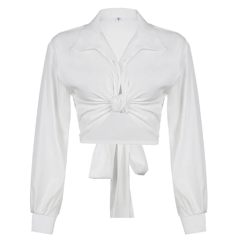 

Fashion Blouse 2022 Women's T-shirt Streetwear Casual White Shirt Harajuku Long Sleeve V Neck Crop Top Korean Styley 2k Clothes