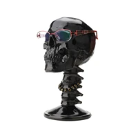 motorcycle helmet holder skull helmet stand multifunctional black skull with spine desk ornament helmet stand for motorcycle
