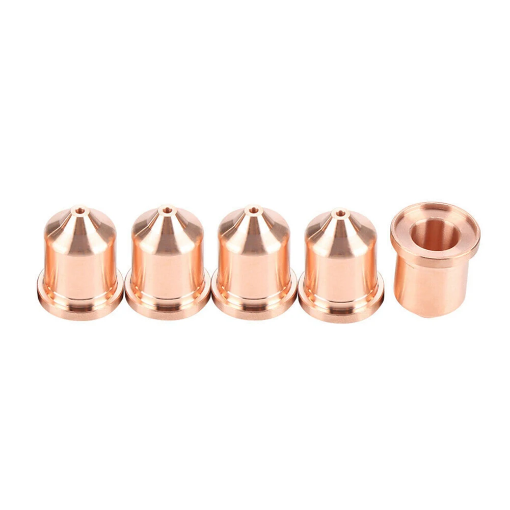 

Cutter Nozzle Plasma Cutting Tips Torch 220941 45A 5Pcs Consumable Cutter Nozzle Plasma Cutting Tellurium Copper