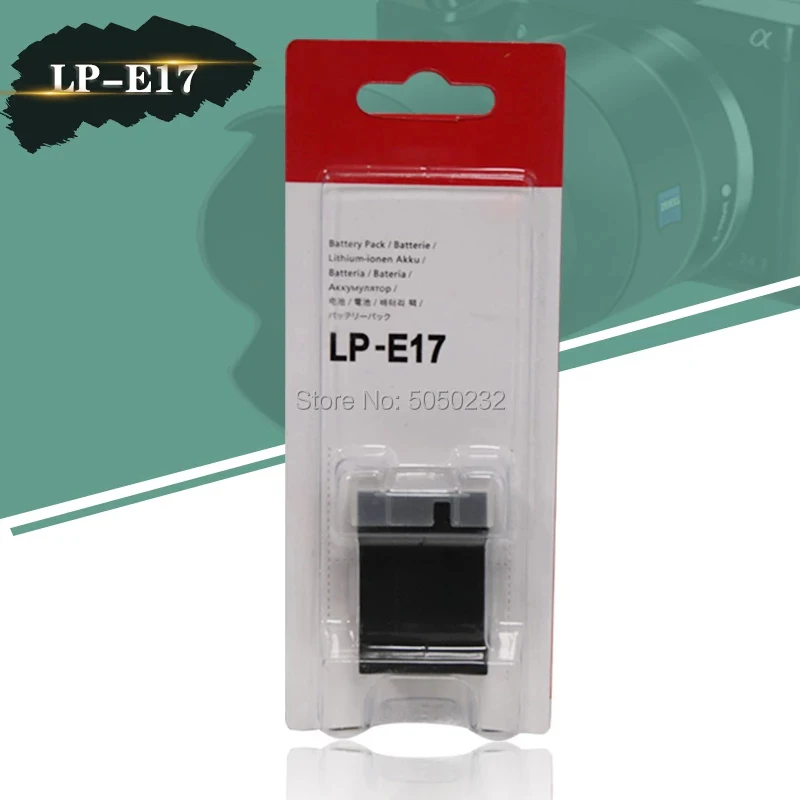

8.4v 1040mah LP-E17 LP E17 Battery for Durable EOS M3 M5 M6 200D 750D 760D 800D 8000D Rebel T6i T6s LP-E17 LPE17 LP E17