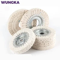 1pc 6 cotton airway buffing wheel 15022 mm cloth open bias polishing buffs wheel 150x14mm white