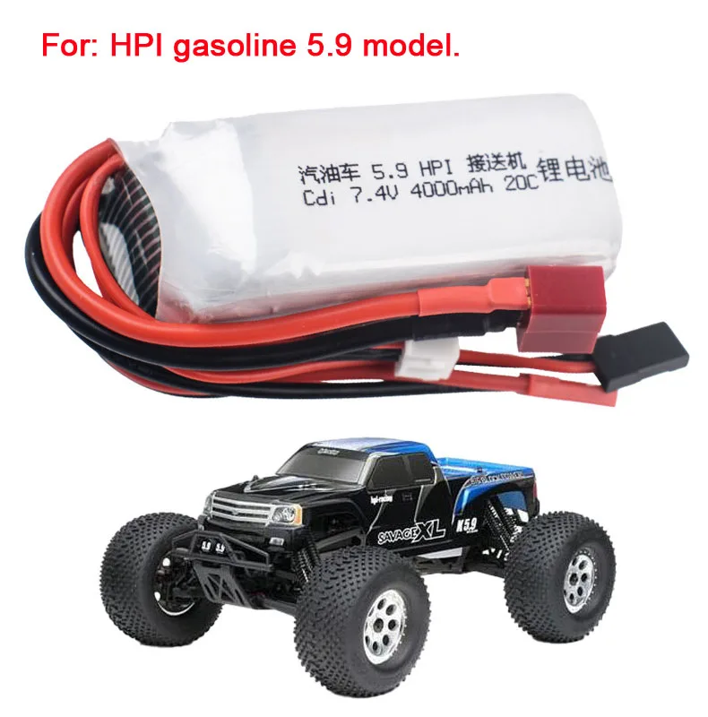 7 4 V 4000mAh 20C Cdi приемник Lipo батарея для HPI XL OCTANE 5 9 1/8 Big Foot Remote Control Car Model