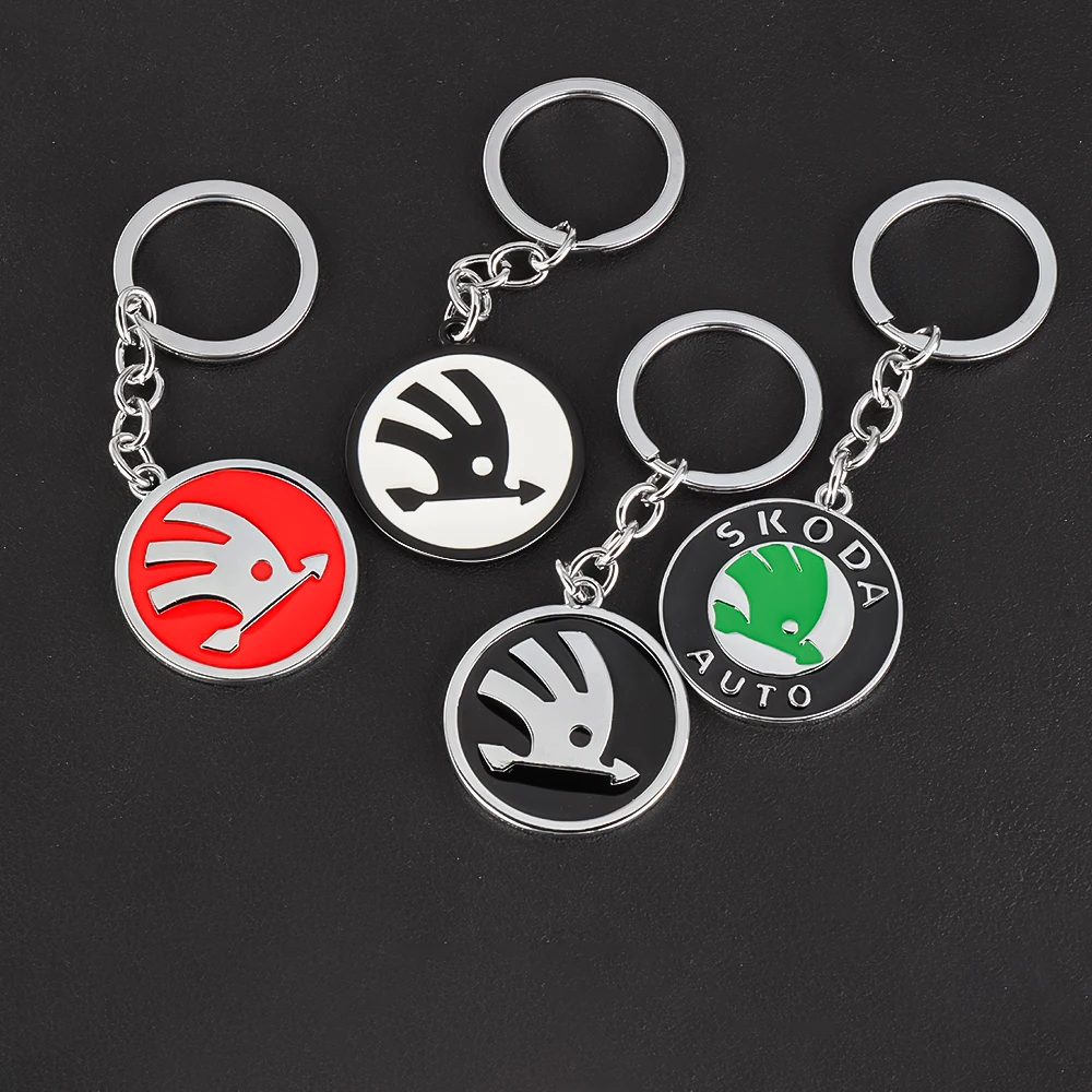 Автомобильный брелок с металлическим кольцом для ключей украшение Skoda Octavia Kodiaq