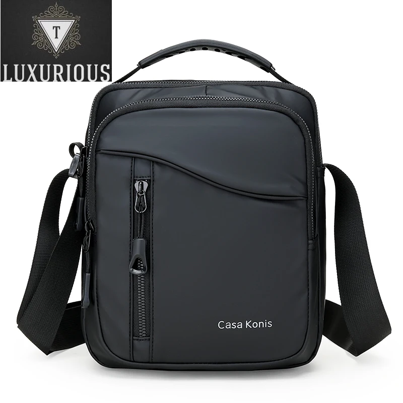 

Casual Men's Shoulder Messenger Splash-proof Nylon Multi-function Oxford High Capacity Crossbody Bag With Water 2023