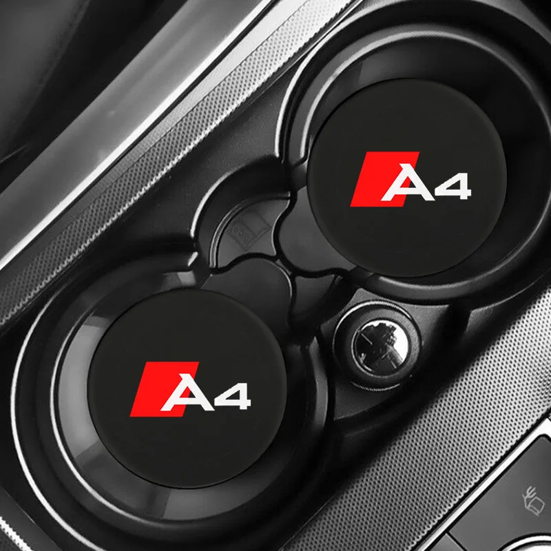

1pcs Car Non-slip Pad Cup Holder Mat Badge Coaster For Audi A4 A5 A6 A7 A8 A1 A3 8P B6 B7 B8 B9 8V C4 C5 C6 Q2 Q3 Q5 Q7 TT Sline