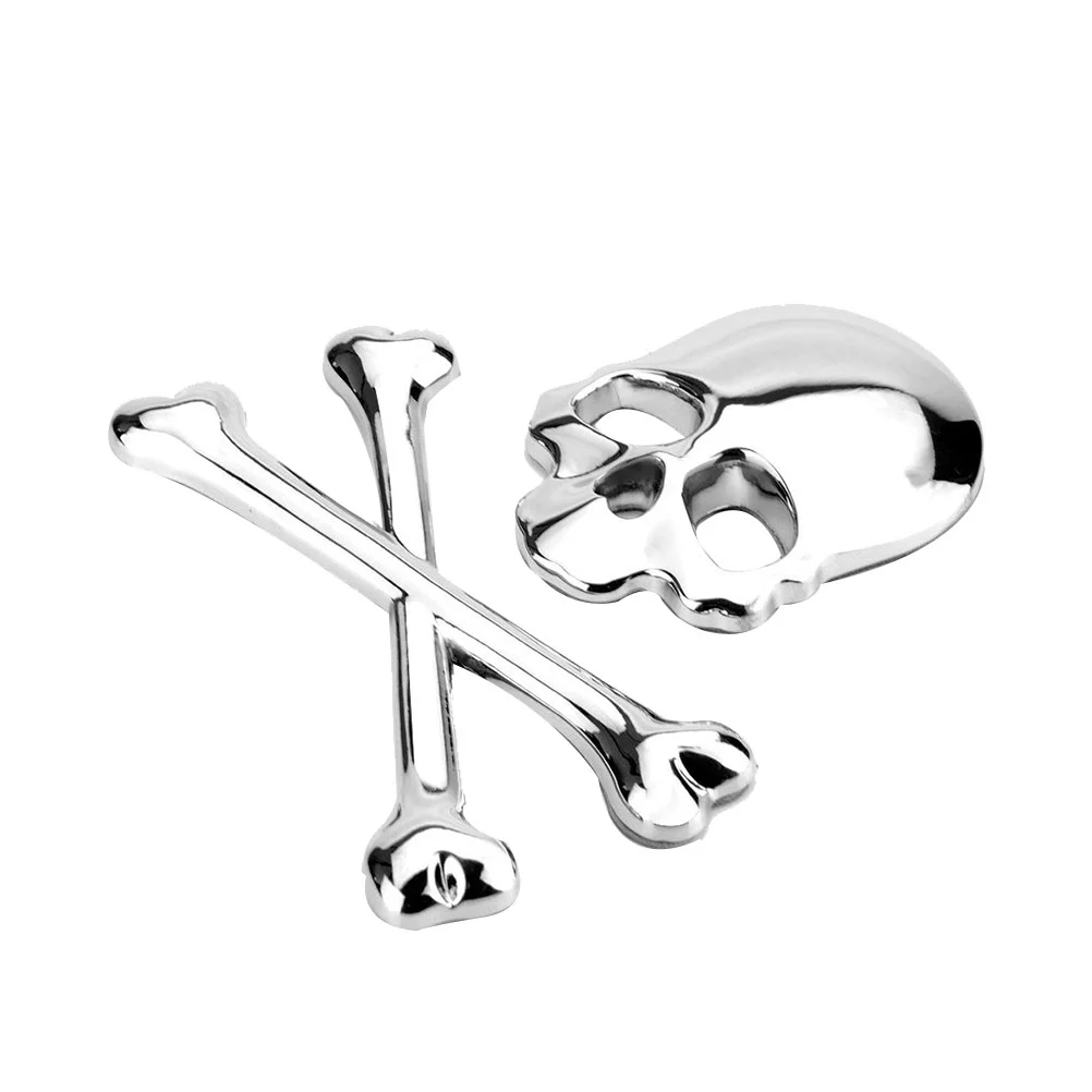 

Car Stickers Sticker Decal Emblem Metal Pirate Decoral Head 3D Halloween Heavy Badge Decals Motorcycle Motorbike Accessories