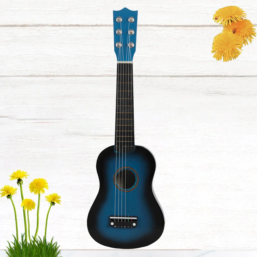 

21 Inch Kids Wooden Toys 6-string Music Instrument Toddler Kdis Folk Guitar Bamboo