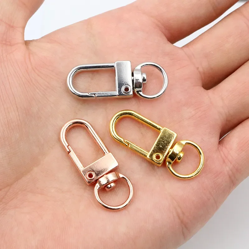 Snap Lobster Clasp Hooks Gold Silver Plated DIY Jewelry Making Findings for Keychain Neckalce Bracelet Supplies