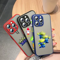 toy story three eyed monster for apple iphone 13 12 11 mini xs xr x pro max 8 7 plus frosted translucent funda capa phone case