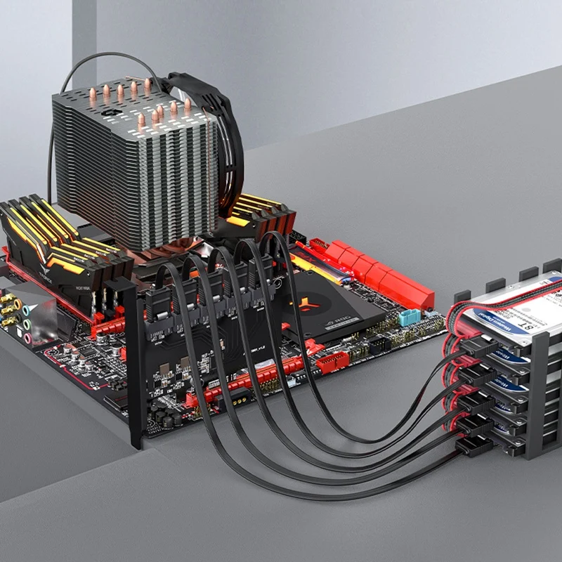 Плата расширения SATA3.0 6 Гбит/с 5 портов SATA-PCI Express | Компьютеры и офис