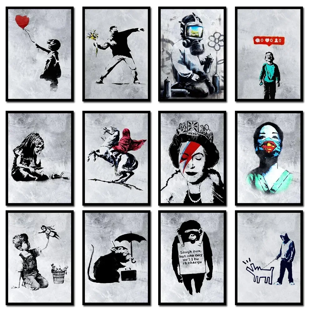 Новые красивые картины граффити Абстрактная Картина на холсте черная ...