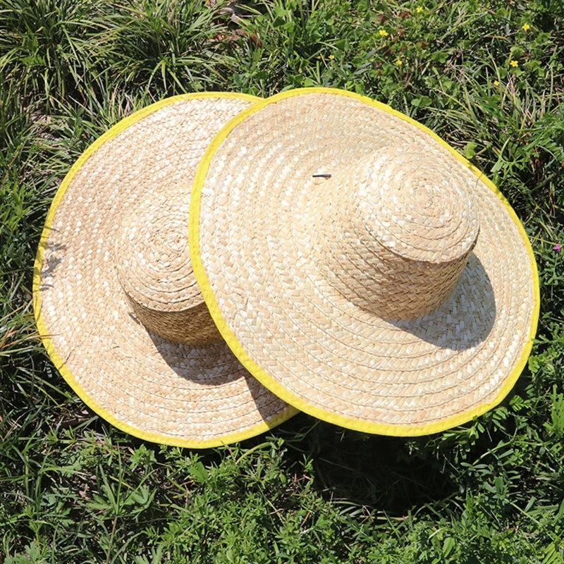 Модная уличная соломенная шляпа для фермеров защиты от солнца со шнурком товары