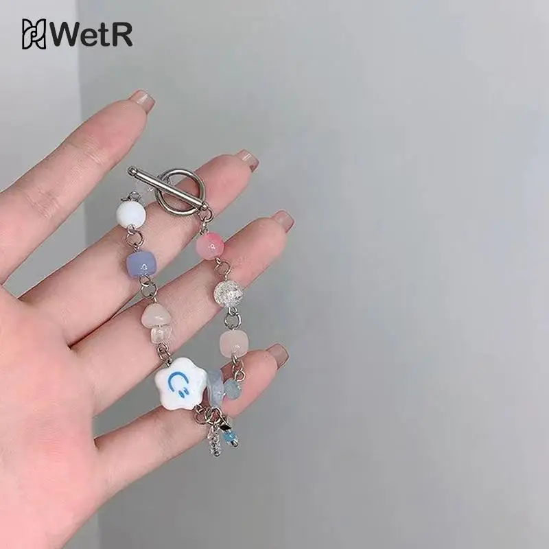 Женский браслет Y2k с бусинами в виде синего облака модный нишевой стиле Instagram