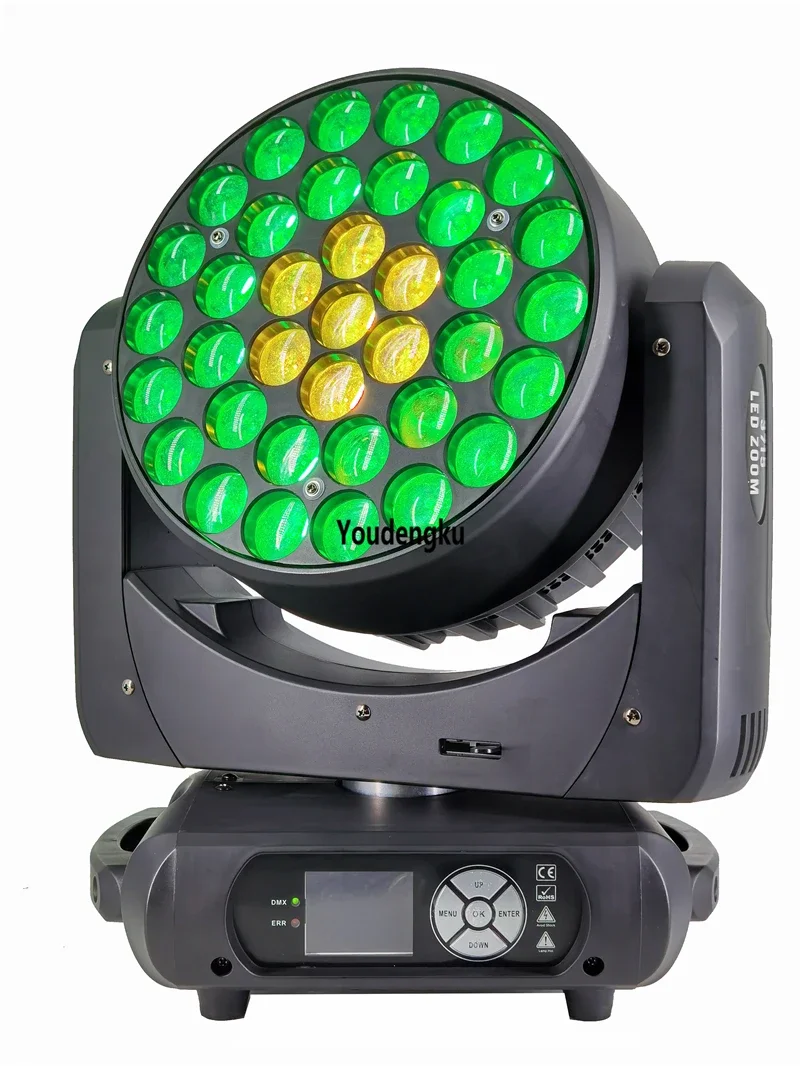 Фото 4 штуки в кейсе Club Disco Stage Pro Light Lyre pixel LED 37x15W rgbw LED с подвижной головкой, функцией зум и режимом заливки света. №3