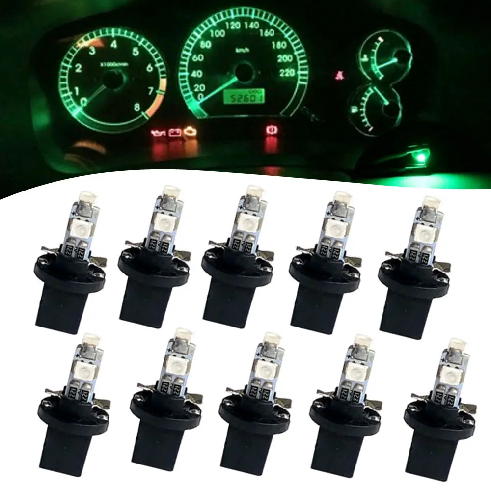 10 шт. светодиодные лампы для приборной панели T5 B8.5