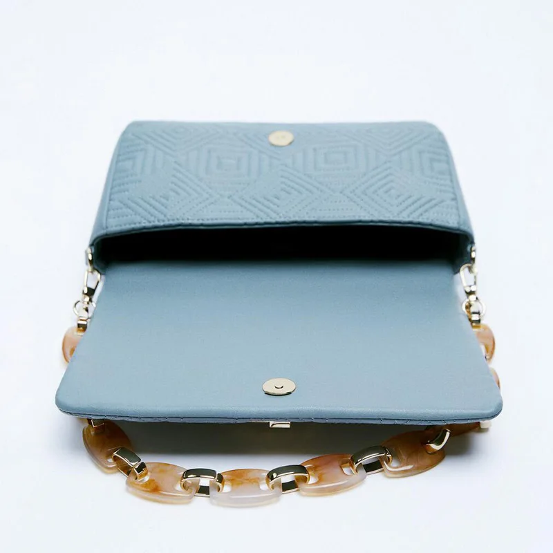 Fashion Designer Handbags Acrylic Chains Shoulder Bag Quilted Crossbody Bags for Women 2023 Brands Square Phone Flap Ladies Tote