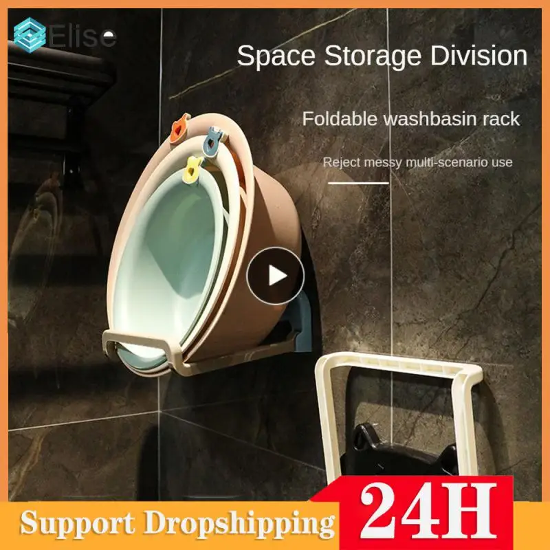 

Wall-mounted Bathroom Strong Load Bearing Washstand Shelf Adjustable Storage Does Not Fall Off No Punching Kitchen Family