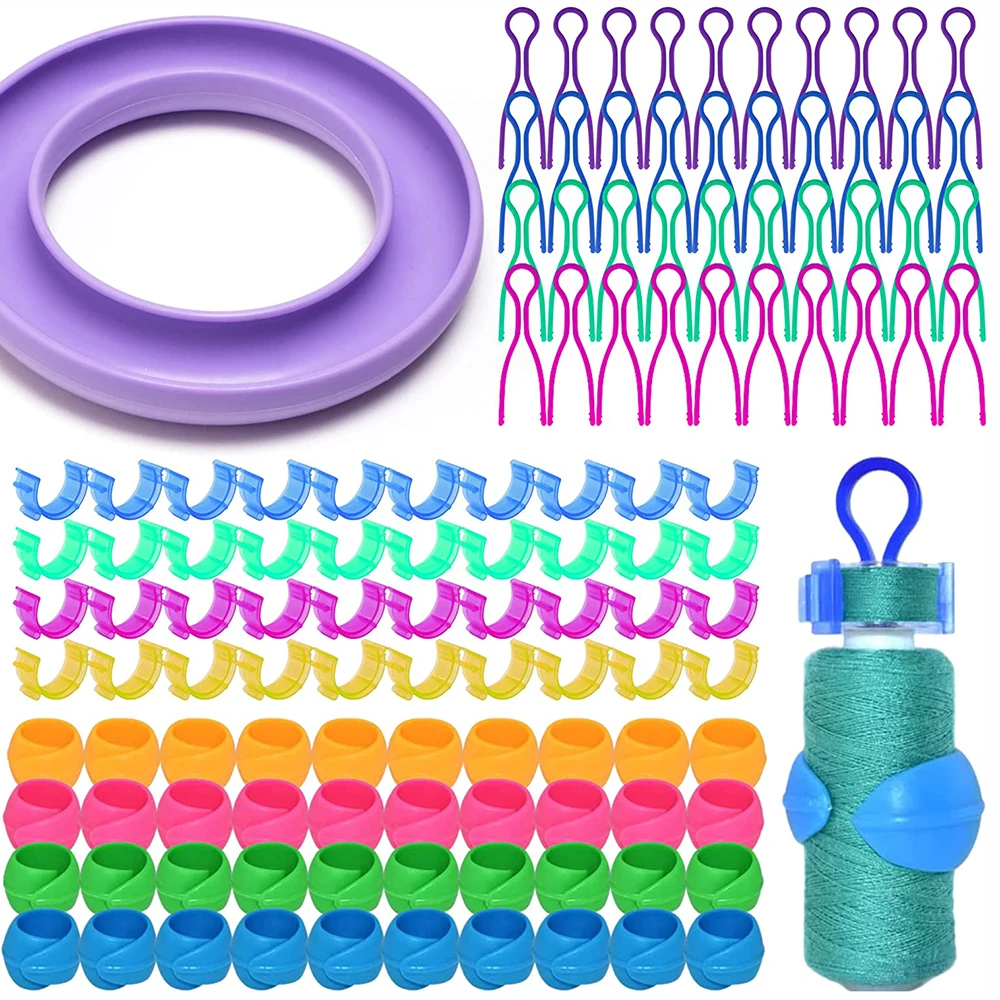 

121Pcs Bobbin Thread Buddies Set Sewing Thread Spool Organizer Bobbin Holders Clips for Embroidery Quilting Sewing Accessories
