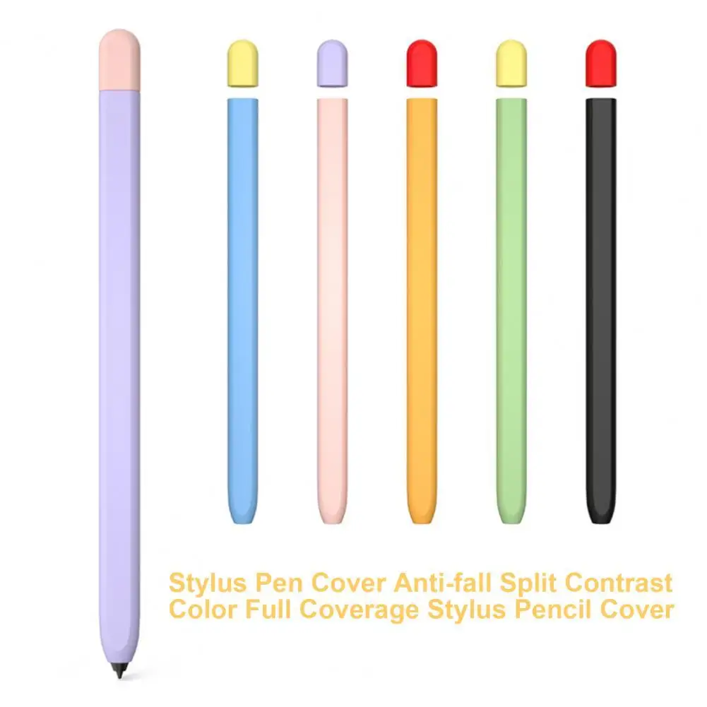 

Stylus Pen Cover Anti-fall Split Contrast Color Full Coverage Stylus Pencil Cover for Samsung Galaxy Tab S6 Lite