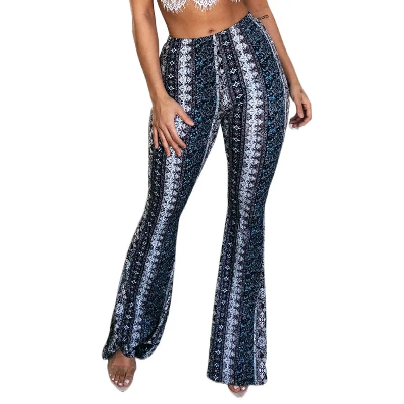 Брюки женские с поясом-колоколом узкие длинные штаны завышенной талией