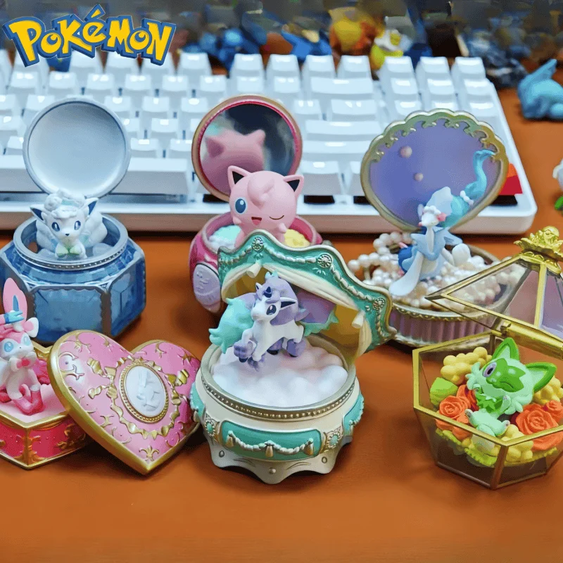 Оригинальная романтическая коллекция Pokemon Re-Ment Ashirene Nymphia Nyahoja Purin Alola Rokon полный