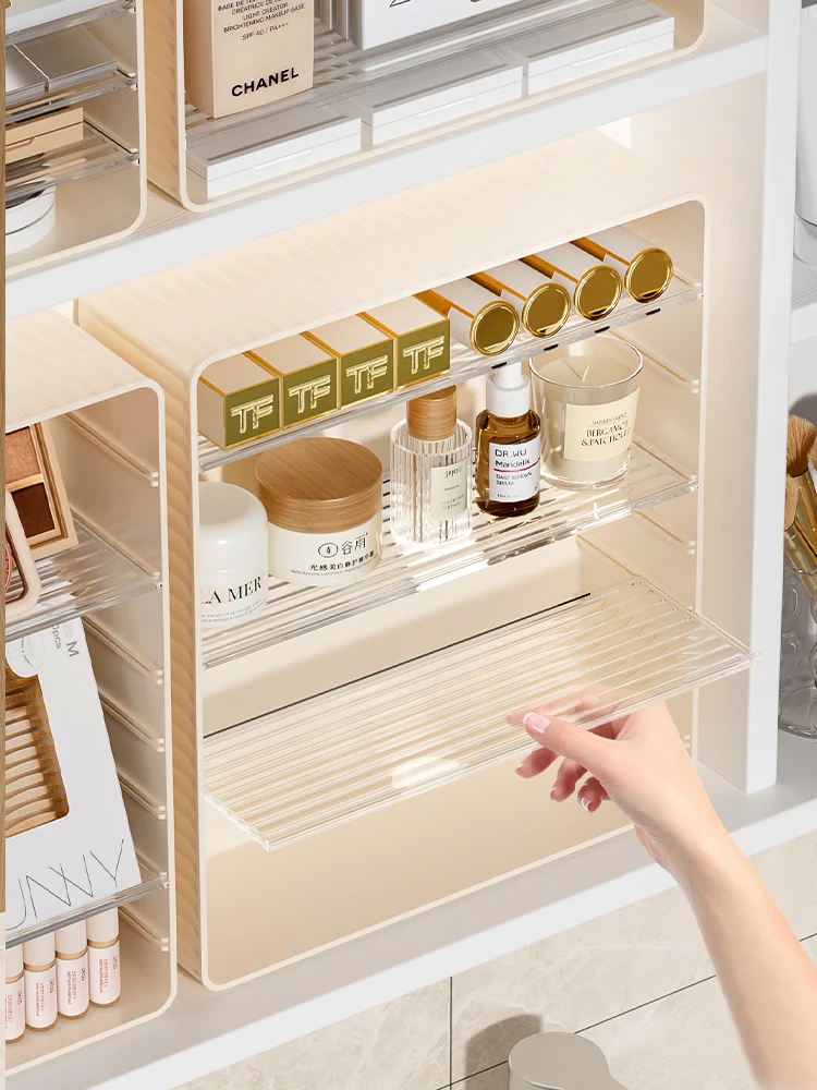 Зеркальная акриловая стойка для хранения косметики в ванной комнате держатель