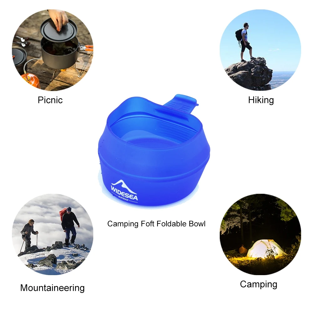 Widesea Camping 250 мл складная чашка из ТПЭ уличная карманная чаша посуда портативная