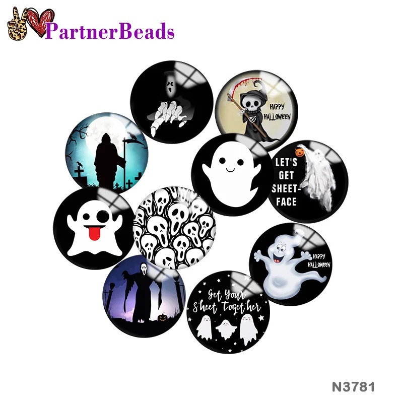 

Halloween Image printing metal DIY snap button accessories Fit bag hat Clothes shoes N3781