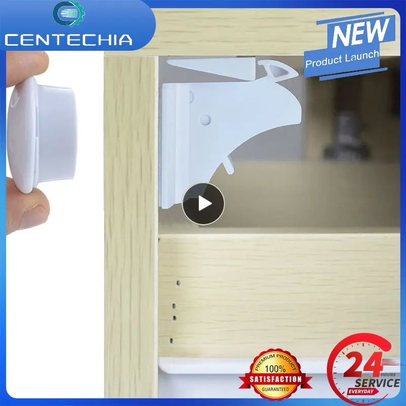 

2/3PCS 2021Invisible Children Lock Protection Doors Safety Kids Plastic ABS White Magnetic Cabinet Lock Homehold Tools Home